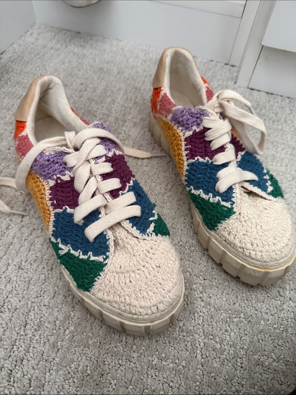 Farm RioMulticolor Crochet Lace-Up Women’s Sneakers